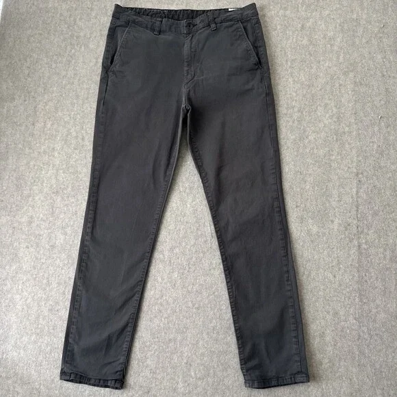 rag & bone Fit 2 Chino Pants Mens 34 Gray Slim Cotton Stretch - Picture 1 of 14